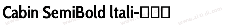 Cabin SemiBold ltali字体转换